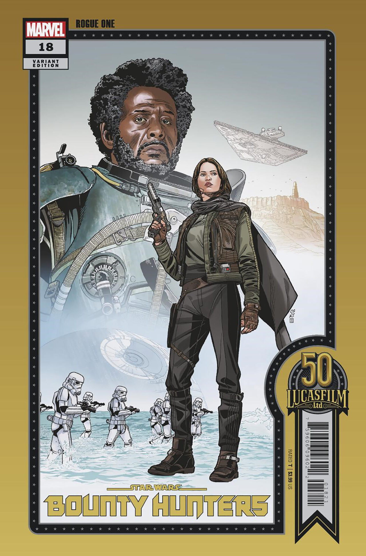 STAR WARS: BOUNTY HUNTERS 18 SPROUSE LUCASFILM 50TH VARIANT