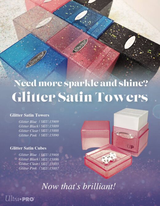 SATIN CUBE GLITTER BLACK (Net)