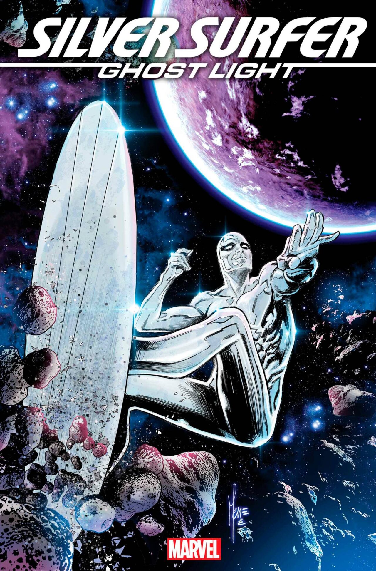 SILVER SURFER GHOST LIGHT #1 CHECCHETTO VAR