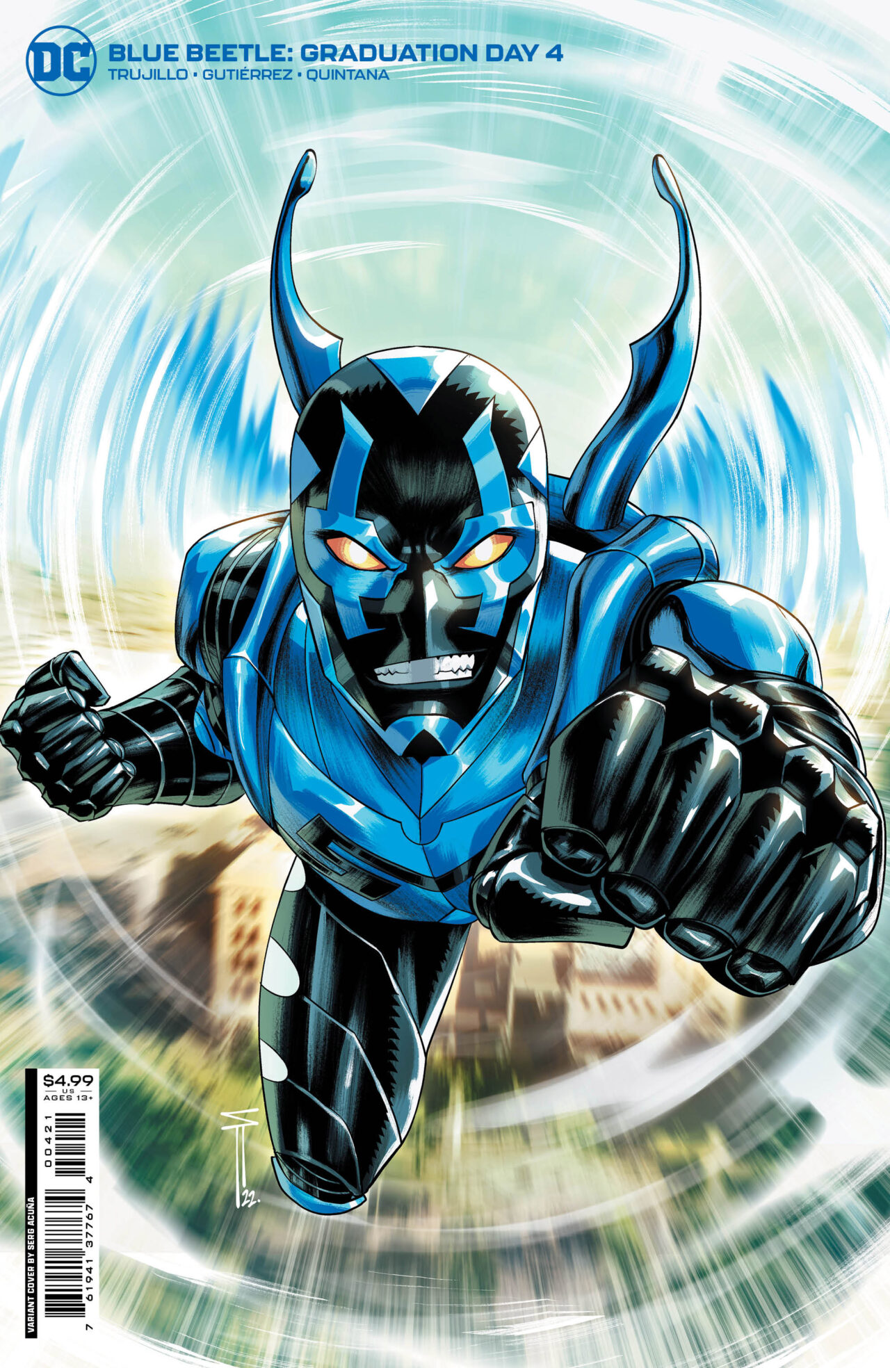 BLUE BEETLE GRADUATION DAY #4 (OF 6) CVR B SERG ACUNA CARD STOCK VAR