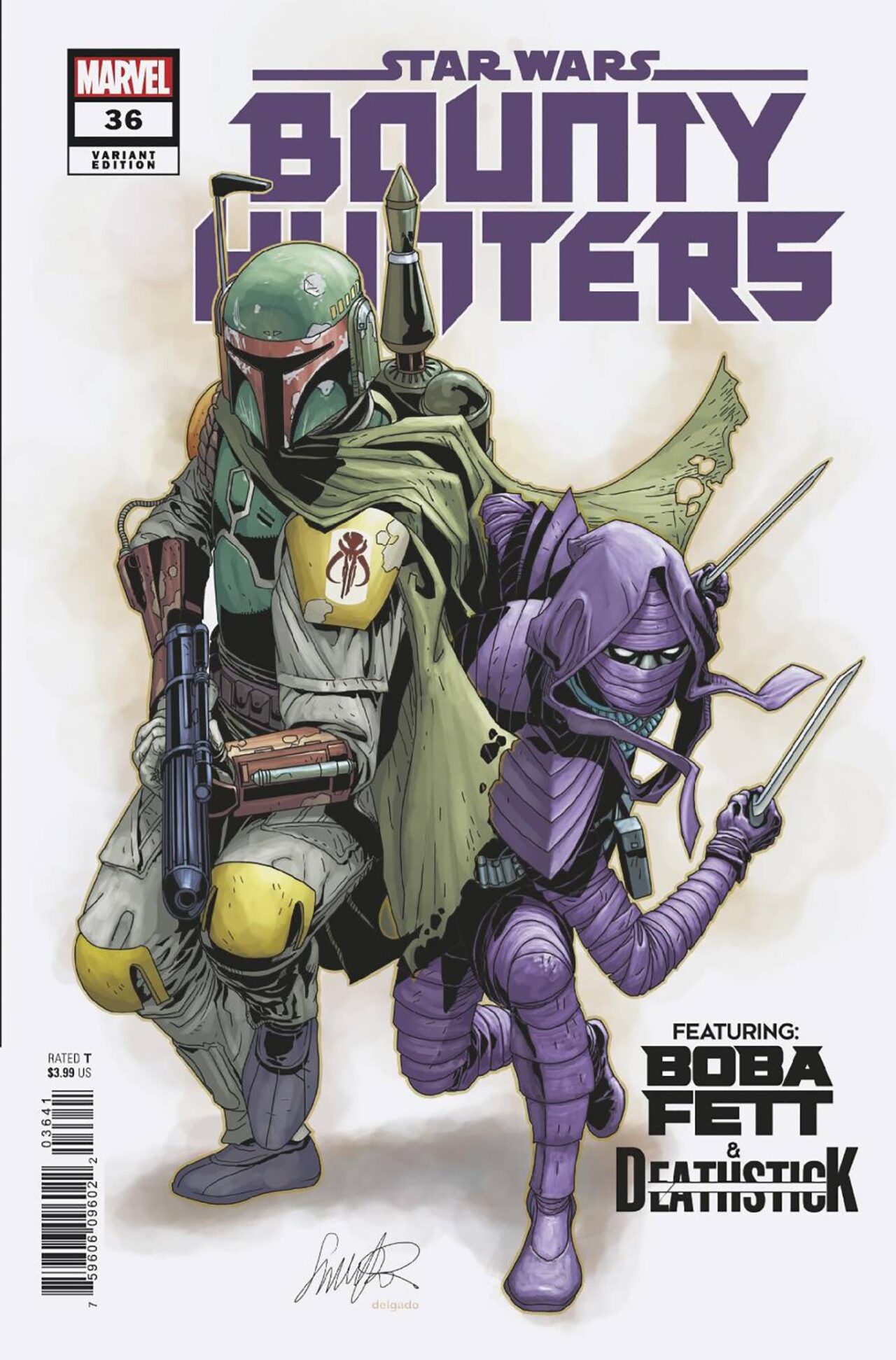 STAR WARS BOUNTY HUNTERS #36 LAROCCA BOBA FETT DEATH STICK V