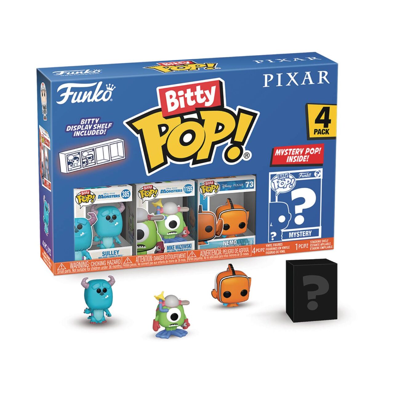 BITTY POP PIXAR MONSTERS INC 4PK VIN FIG (Net) (C: 1-1-2)