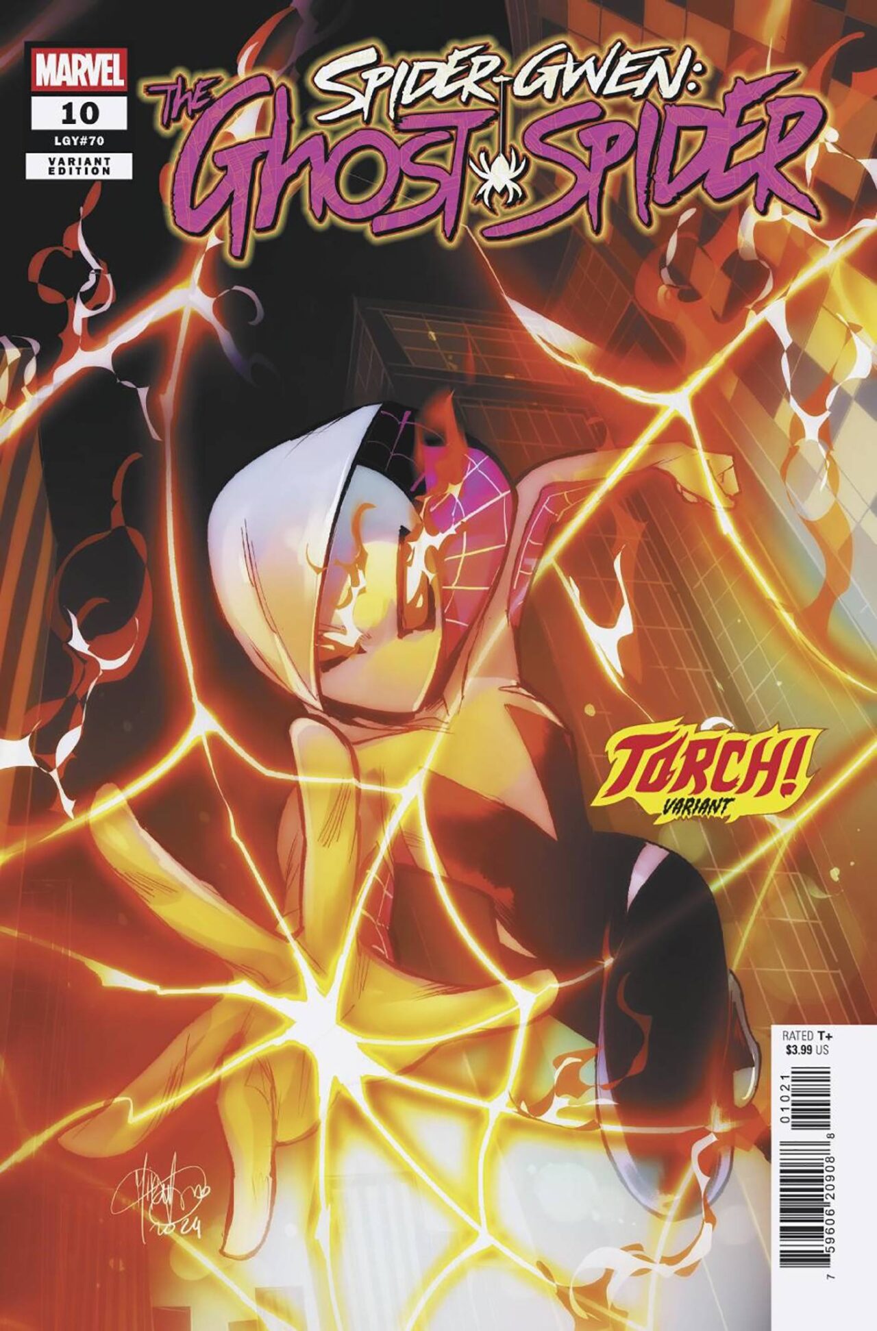 SPIDER-GWEN THE GHOST-SPIDER #10 MIRKA ANDOLFO TORCH VAR