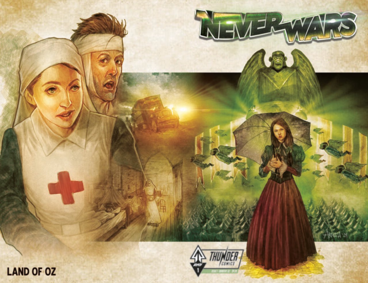 NEVERWARS PETR PAN / NEVERLAND #1 CVR B ARROZA WRAPAROUND