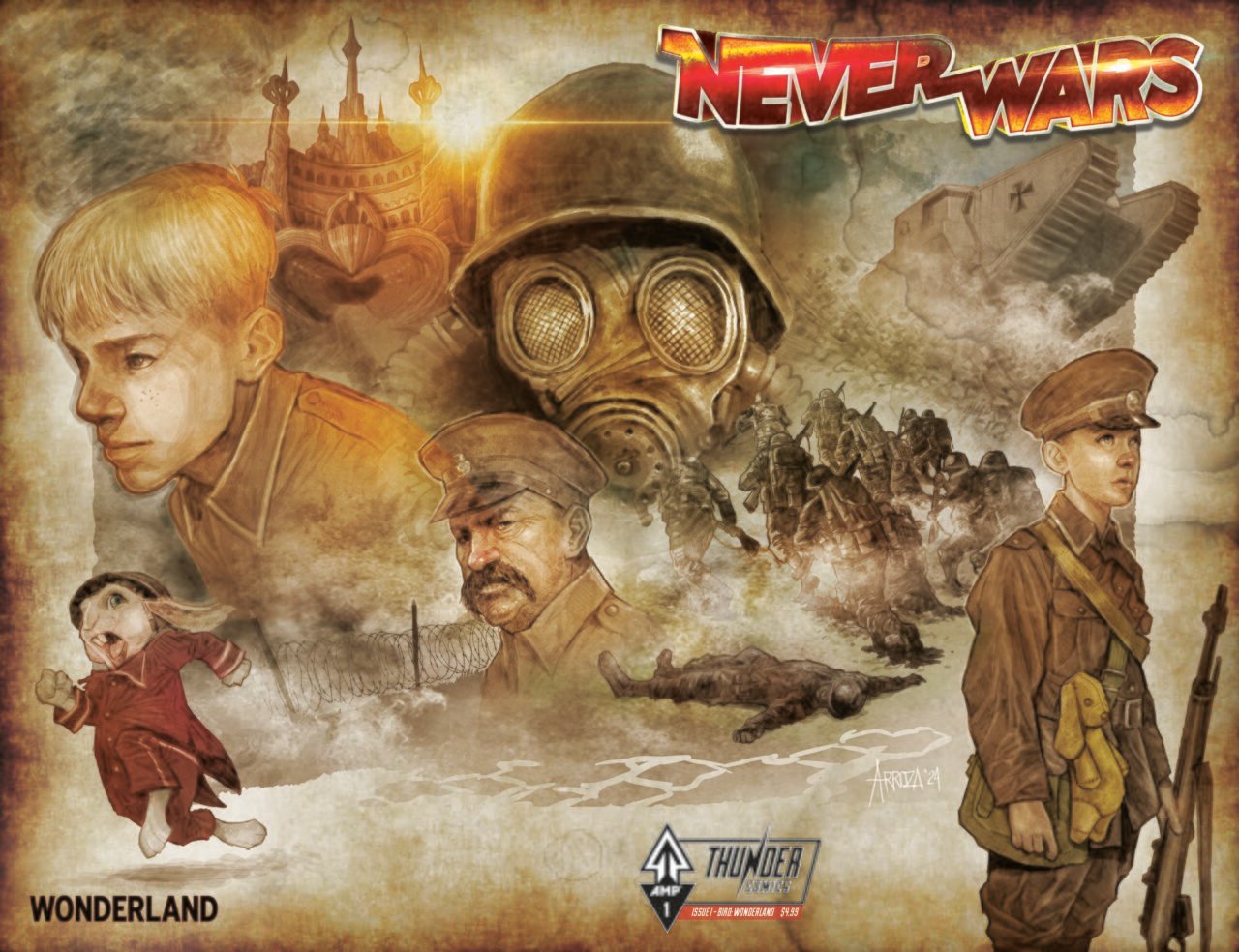 NEVERWARS GEORGIE BIRD / WONDERLAND #1 CVR B ARROZA WRAPAROU