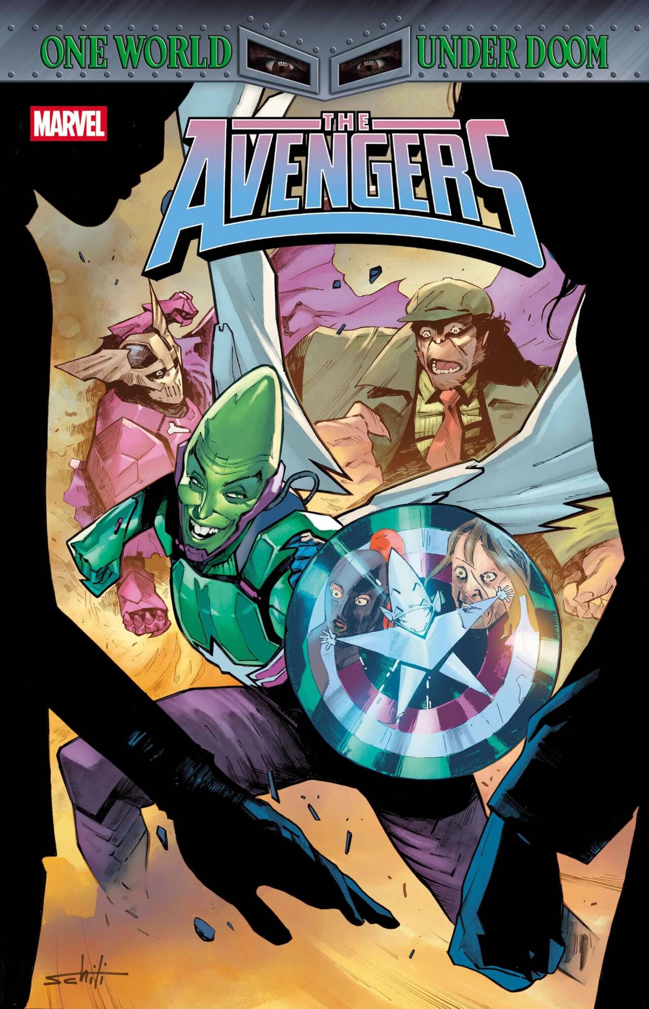 AVENGERS #26 VALERIO SCHITI IMPOSSIBLE MAN POP-UP VAR