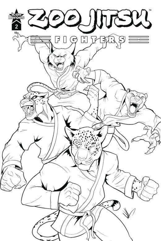 ZOO JITSU FIGHTERS #2 (OF 4) CVR F KING B&W (C: 0-1-2)