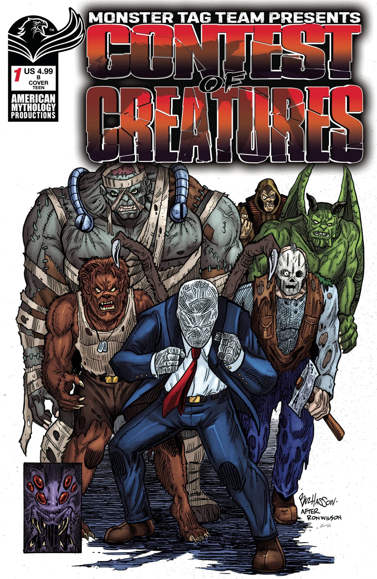 CONTEST OF CREATURES #1 CVR B HASSON HOMAGE (MR)