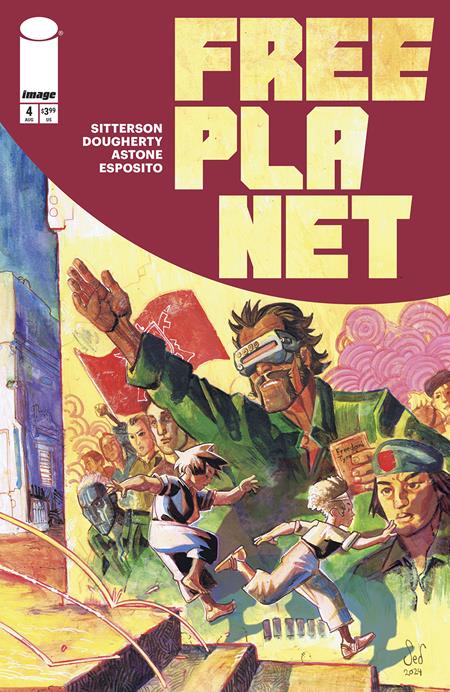 FREE PLANET #4 CVR C INC 1:25 JED DOUGHERTY FOIL VAR