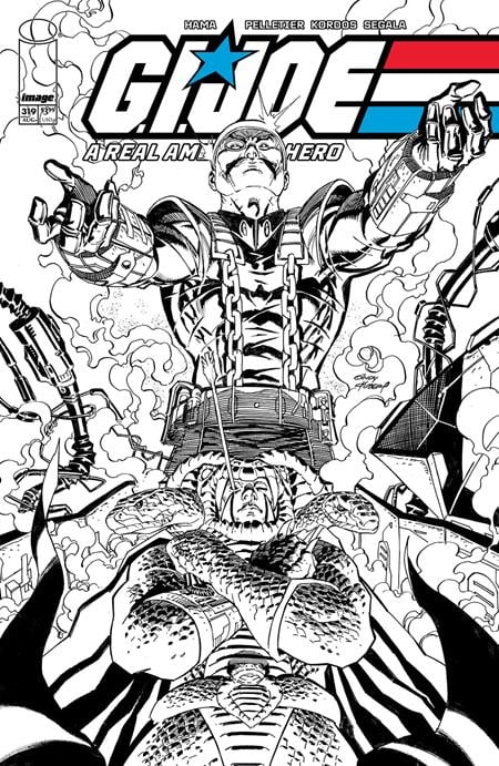GI JOE A REAL AMERICAN HERO #319 CVR B ANDY KUBERT B&W VAR