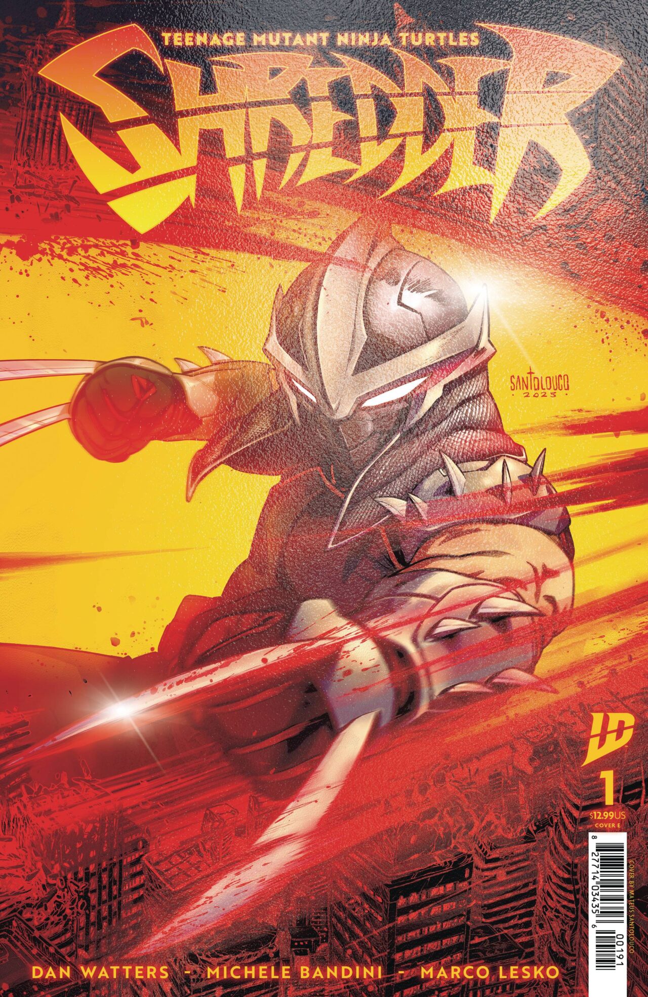 TEENAGE MUTANT NINJA TURTLES SHREDDER #1 CVR E FOIL SANTOLOU