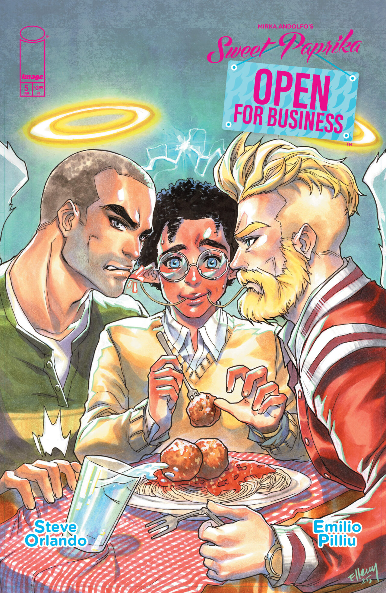 MIRKA ANDOLFOS SWEET PAPRIKA OPEN FOR BUSINESS #5 (OF 5) CVR F ELMER SANTOS VAR (MR)