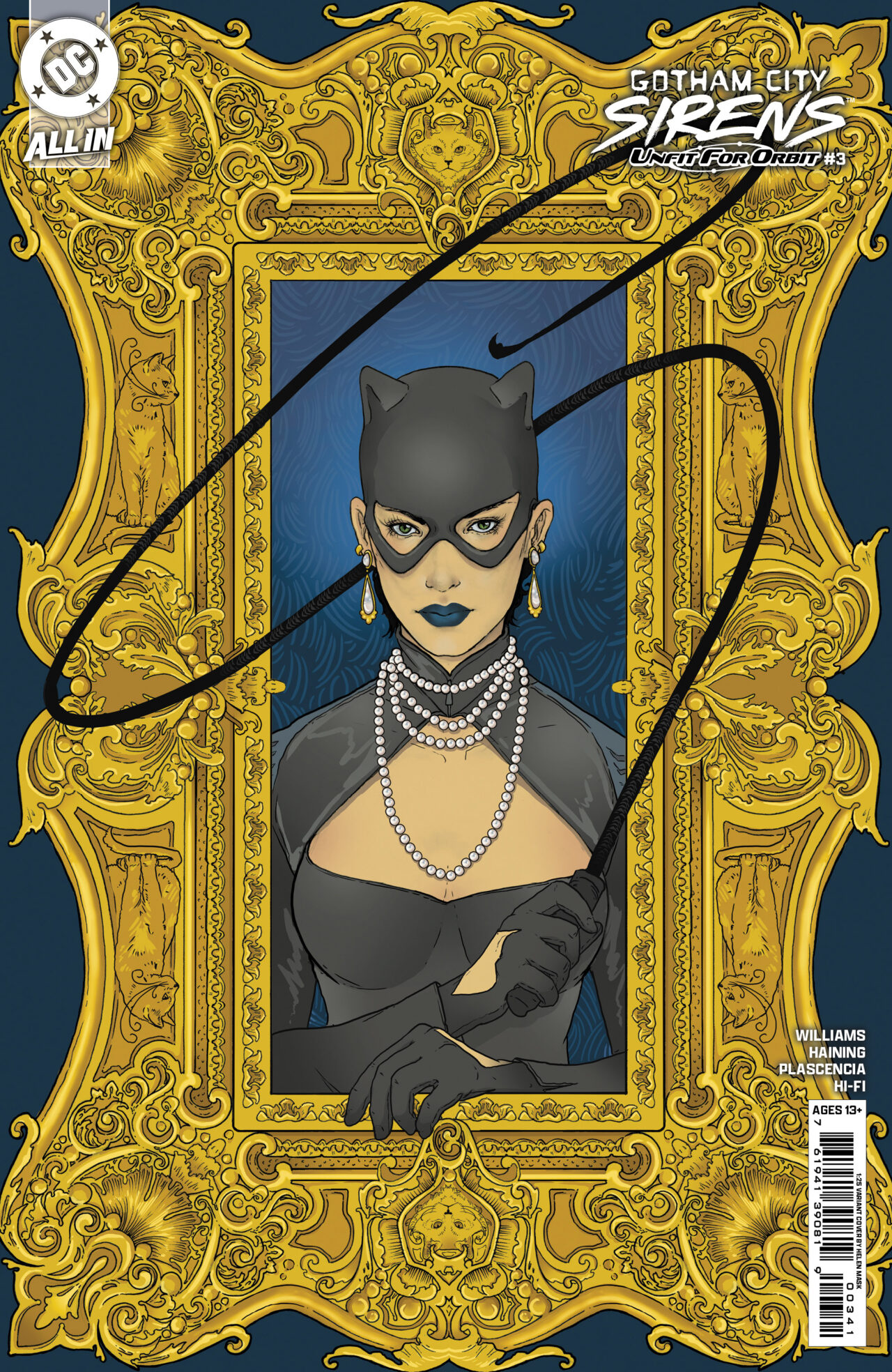 GOTHAM CITY SIRENS UNFIT FOR ORBIT #3 (OF 5) CVR E INC 1:25 HELEN MASK CARD STOCK VAR