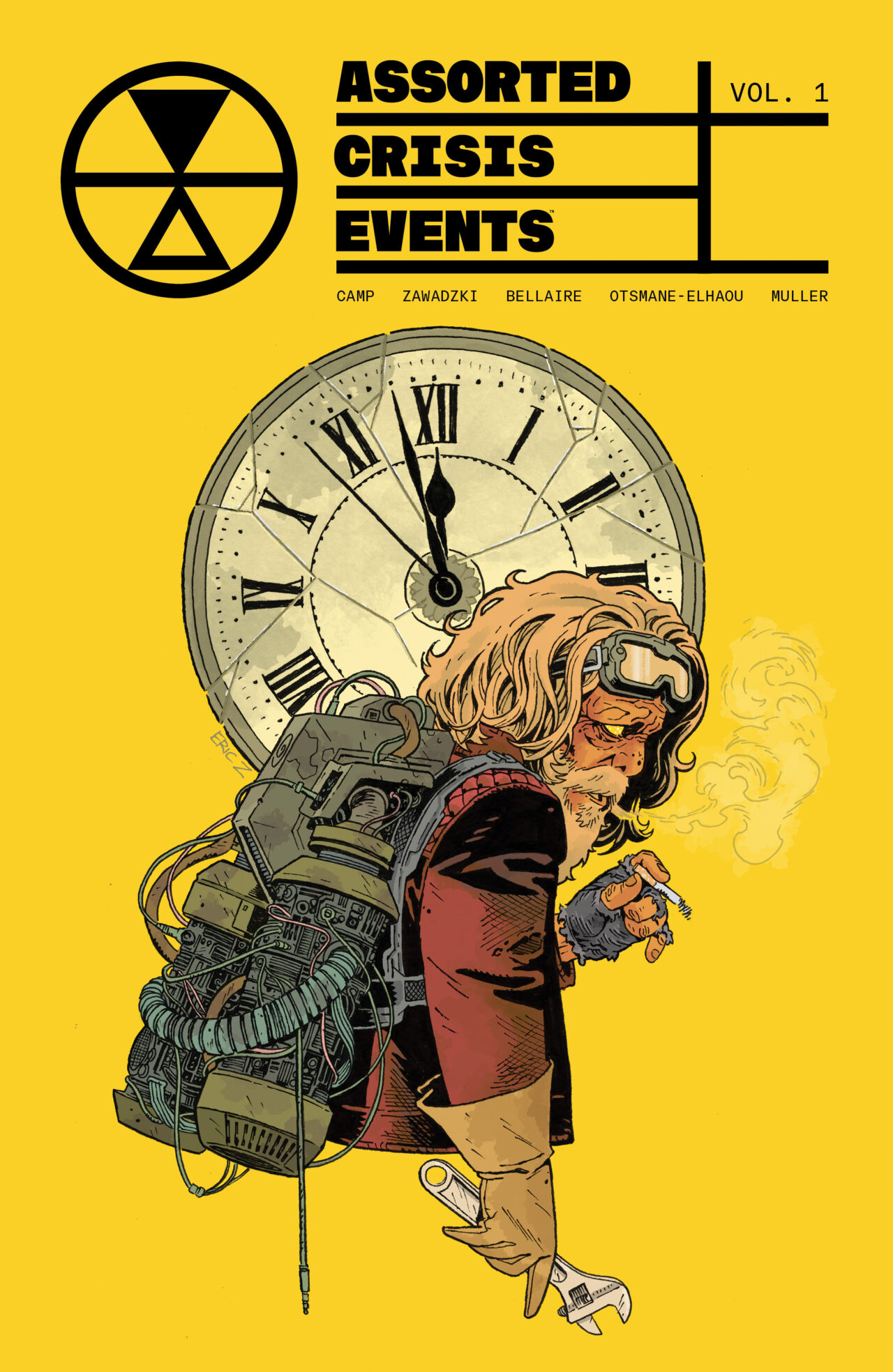 ASSORTED CRISIS EVENTS TP VOL 01 DIRECT MARKET EXCLUSIVE ERIC ZAWADZKI YELLOW CVR (MR)