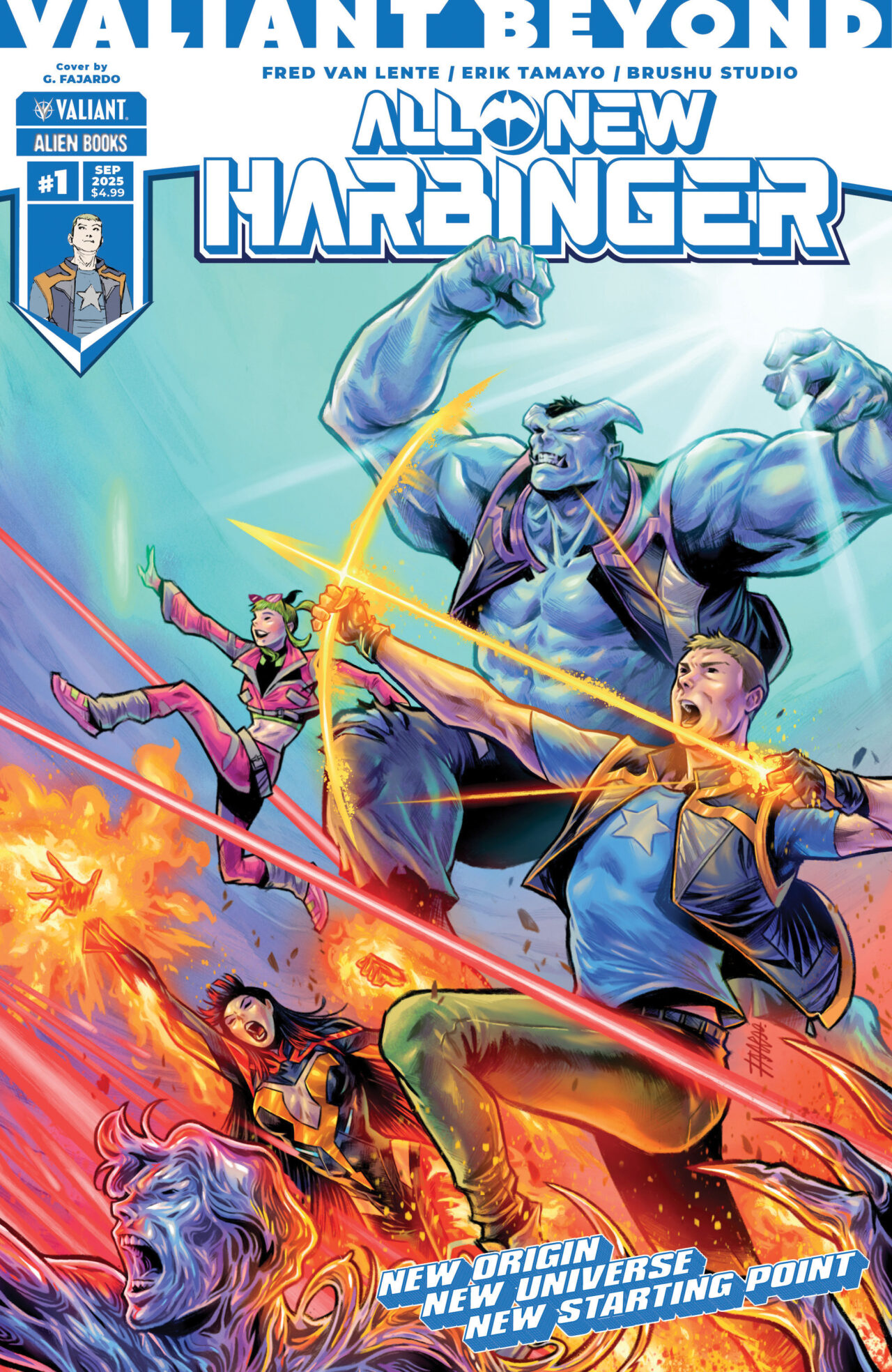 Valiant Beyond: All-New Harbinger #1 Variant B (Fajardo Wraparound Variant)