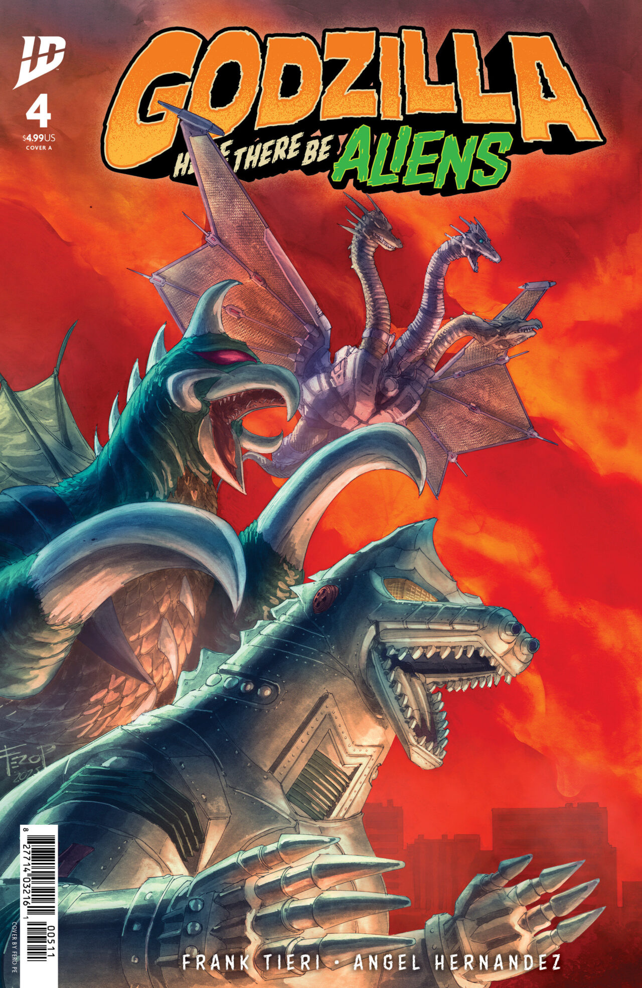 GODZILLA HERE THERE BE ALIENS #4 Cover A (Pe)