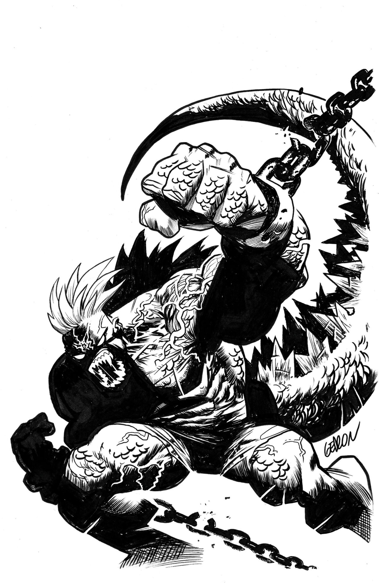 Godzilla: Escape the Deadzone [Kai-Sei Era] #2 Variant RI (25) (Gedeon B&W Full Art)