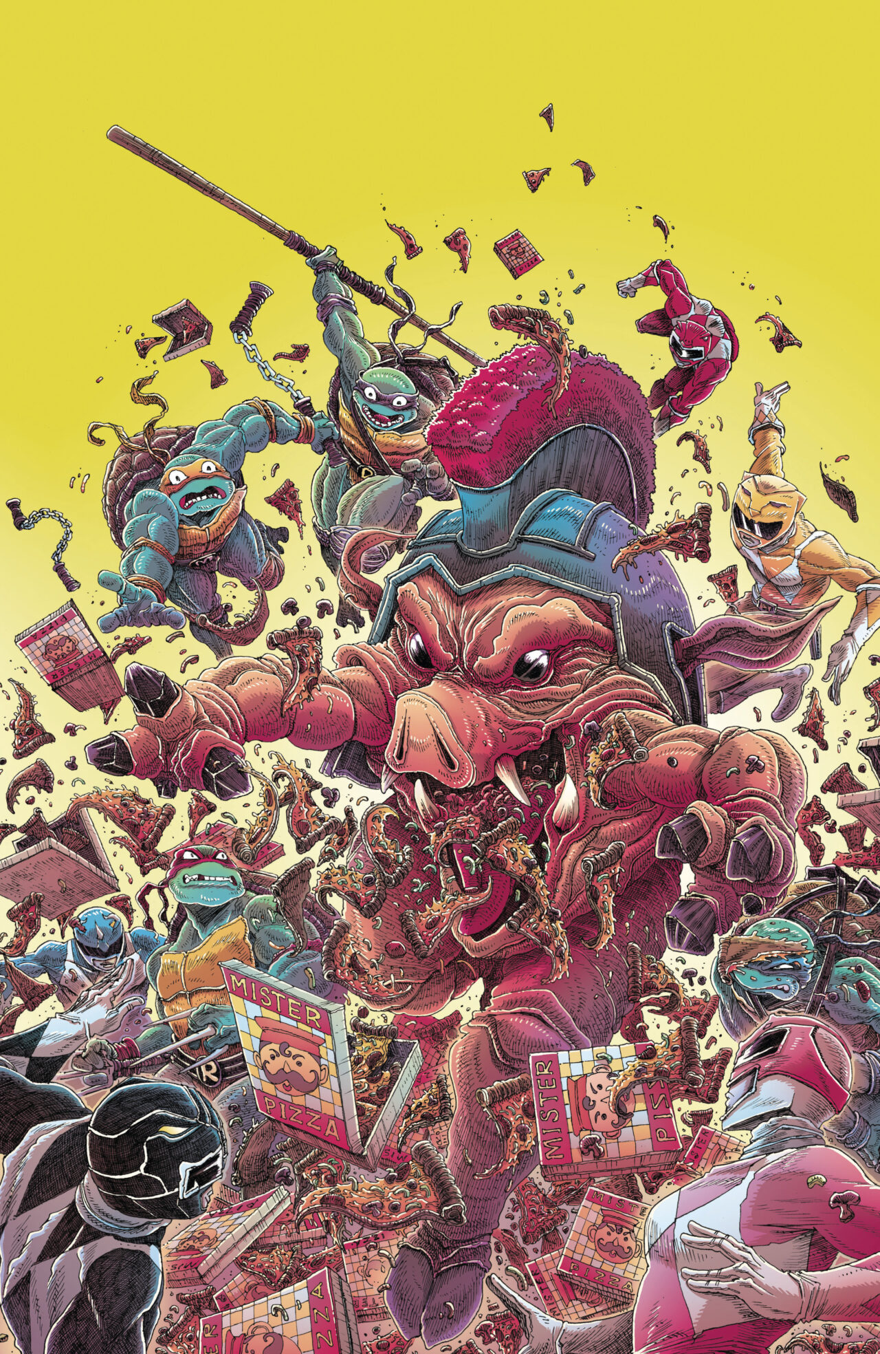 Mighty Morphin Power Rangers/ Teenage Mutant Ninja Turtles III #1 CVR I 25 COPY INCV STOKOE VIR