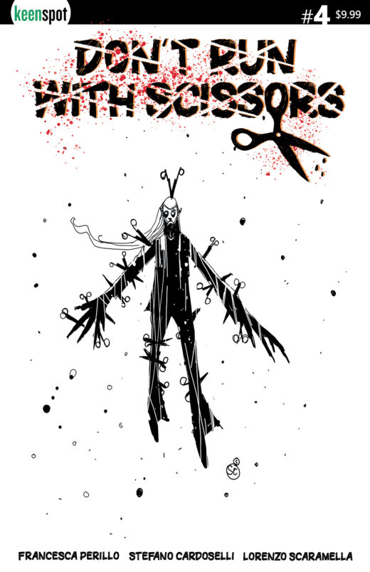 DONT RUN WITH SCISSORS #4 CVR C STEFANO CARDOSELLI BLACK AND WHITE VAR