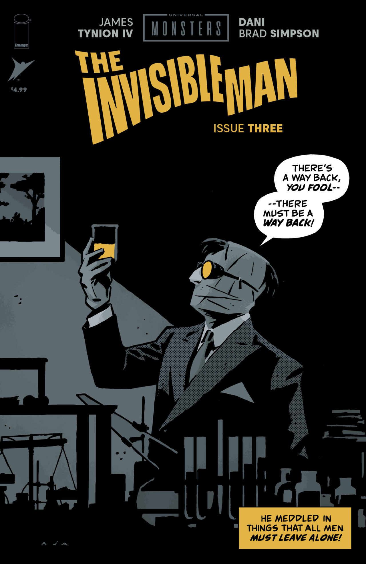 UNIVERSAL MONSTERS THE INVISIBLE MAN #3 (OF 4) CVR C INC 1:10 DAVID AJA PULP VAR