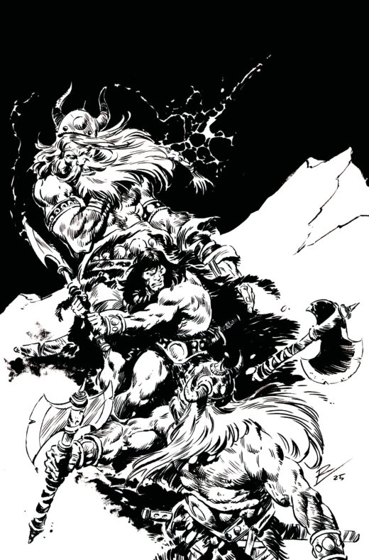 CONAN THE BARBARIAN #25 CVR I INC 1:5 ROBERTO DE LA TORRE B&W VAR (MR)