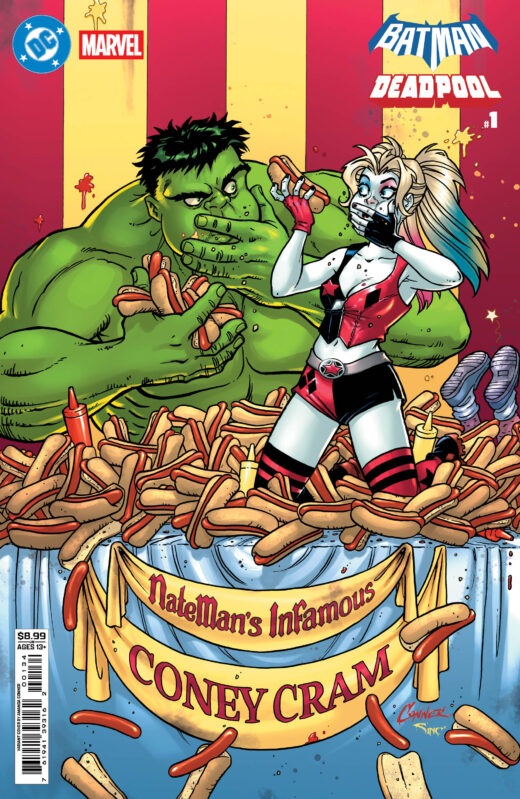 DC MARVEL BATMAN DEADPOOL #1 (ONE SHOT) CVR F AMANDA CONNER HARLEY QUINN HULK CARD STOCK VAR