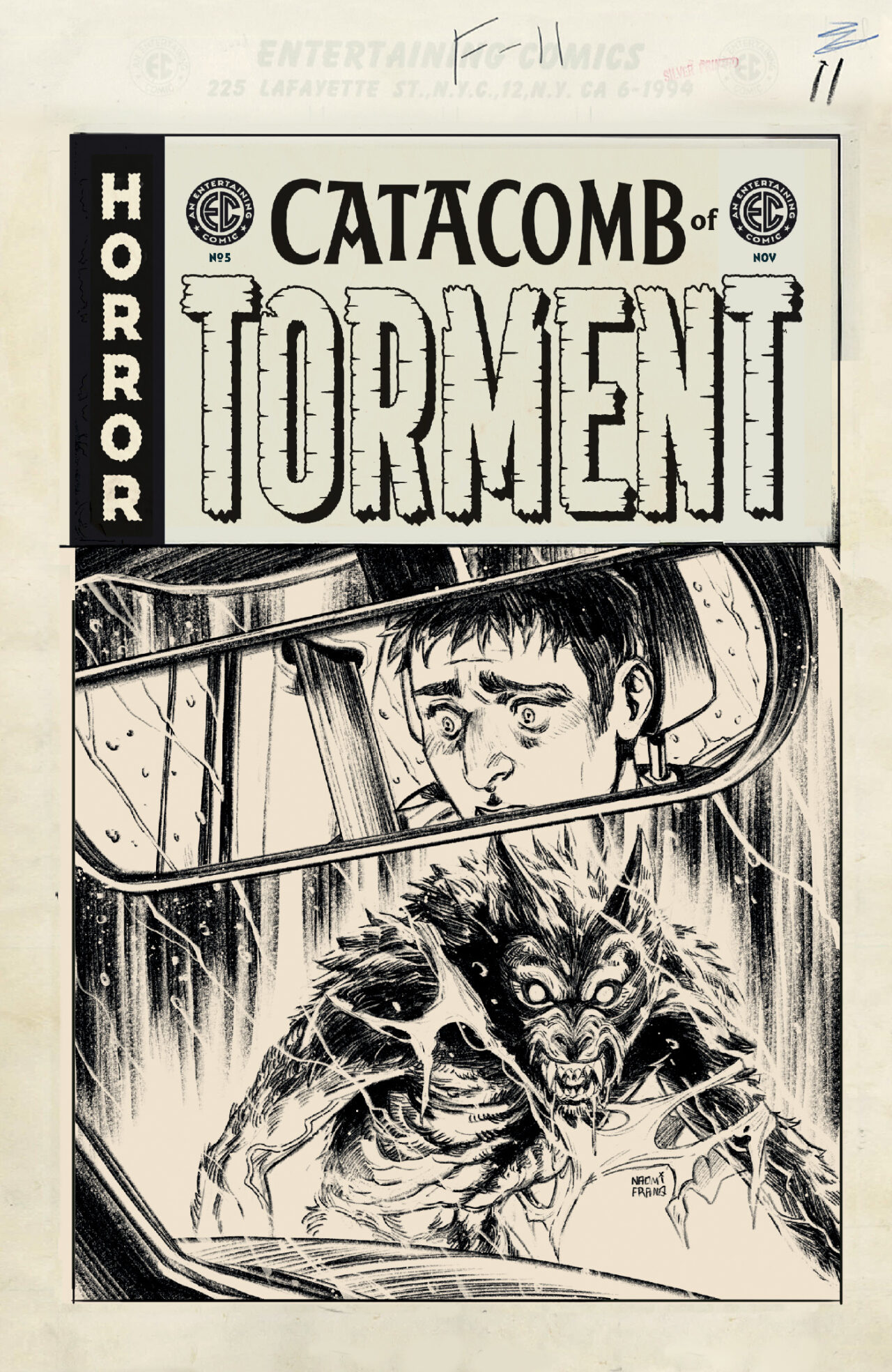 EC CATACOMB OF TORMENT #5 CVR D INC 1:20 NAOMI FRANQ B&W ARTIST EDITION VAR
