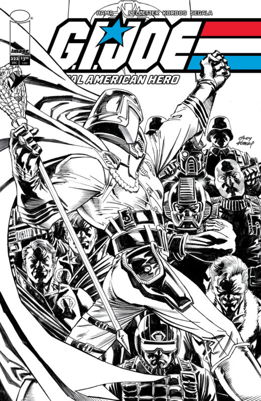 GI JOE A REAL AMERICAN HERO #323 CVR B ANDY KUBERT  B&W VAR