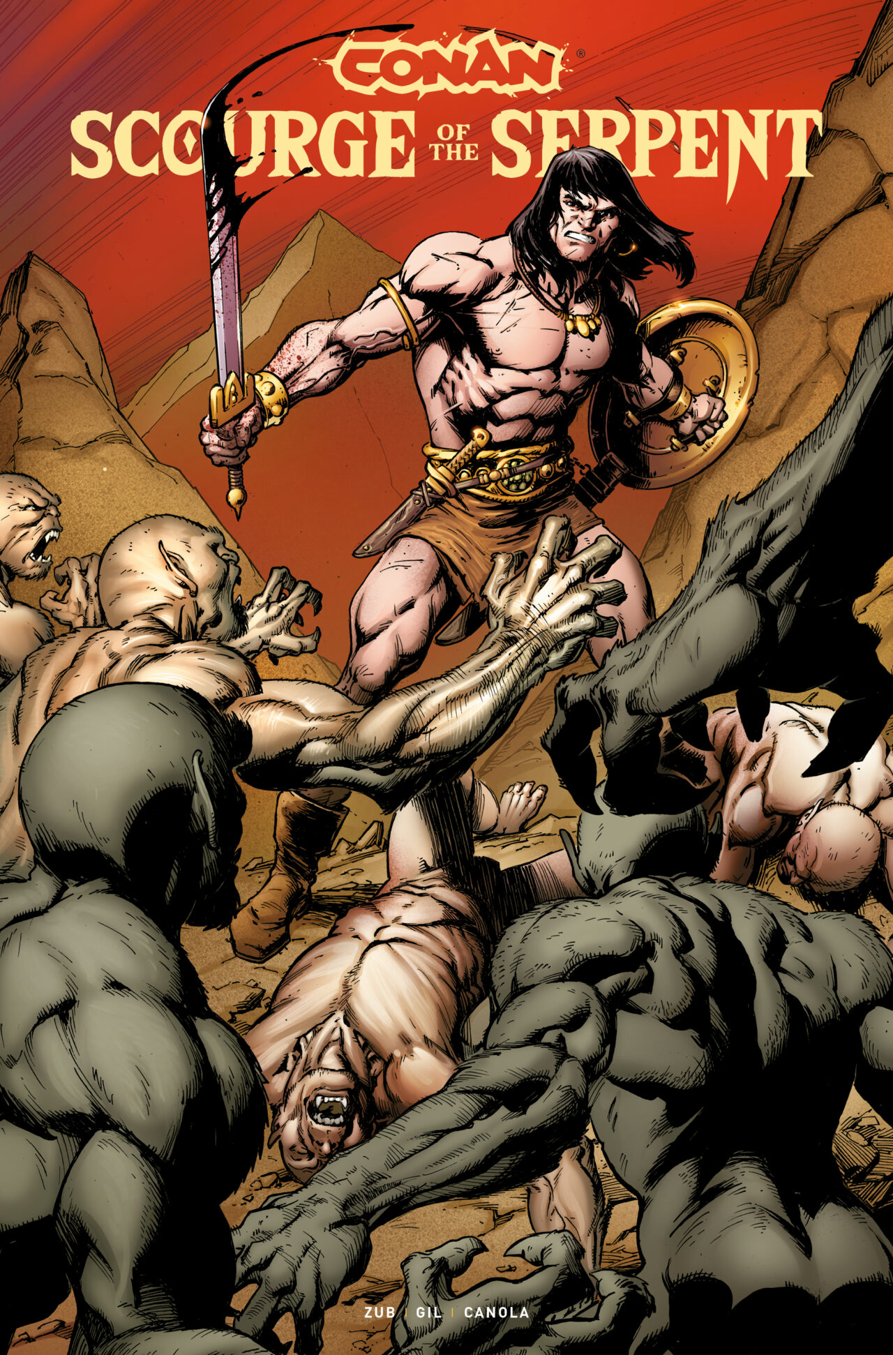 CONAN THE BARBARIAN SCOURGE OF THE SERPENT #4 (OF 4) CVR C MARK BAGLEY VAR (MR)
