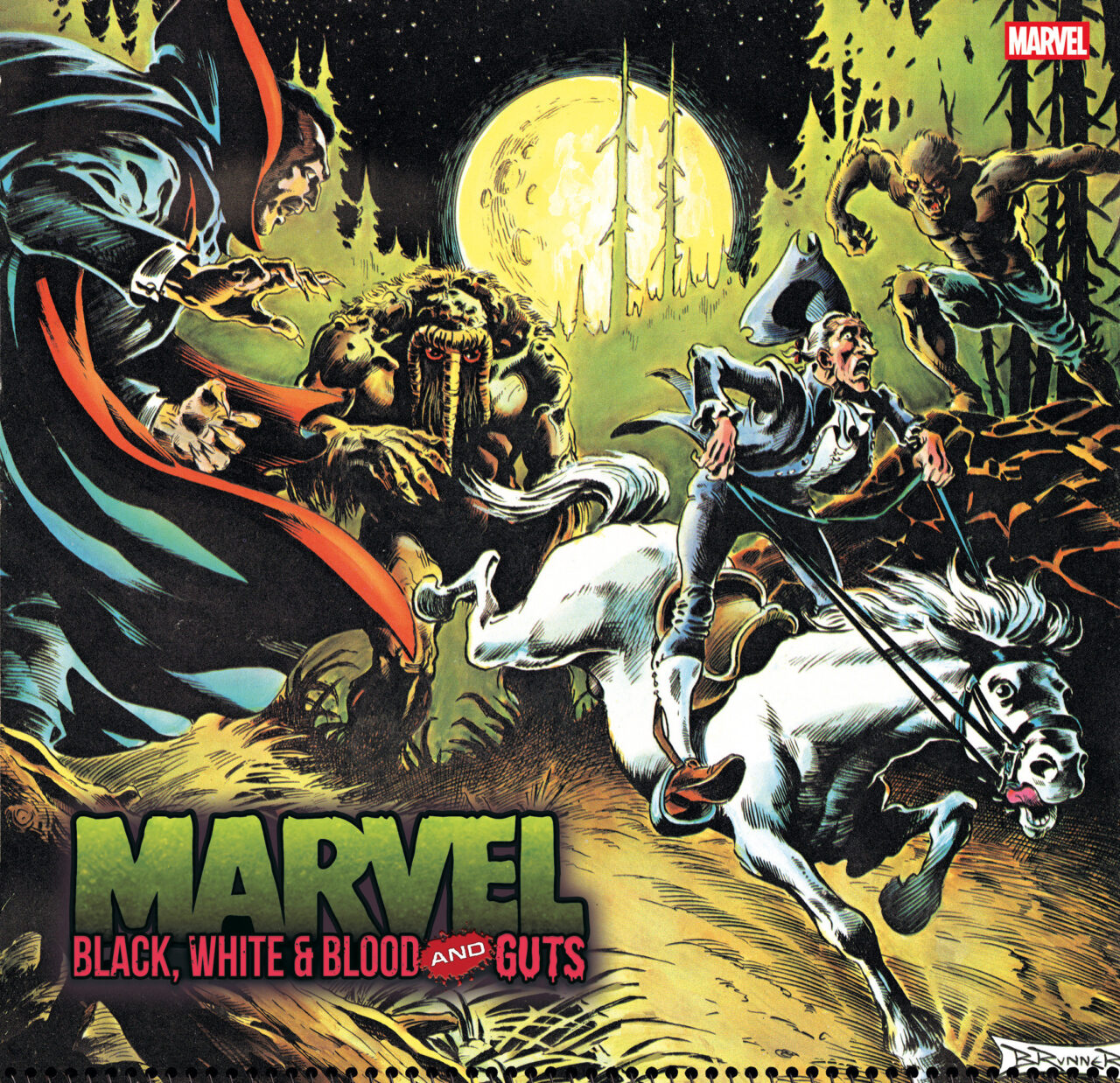 MARVEL: BLACK, WHITE & BLOOD AND GUTS #1 FRANK BRUNNER BICENTENNIAL CALENDAR HIDDEN GEM VARIANT