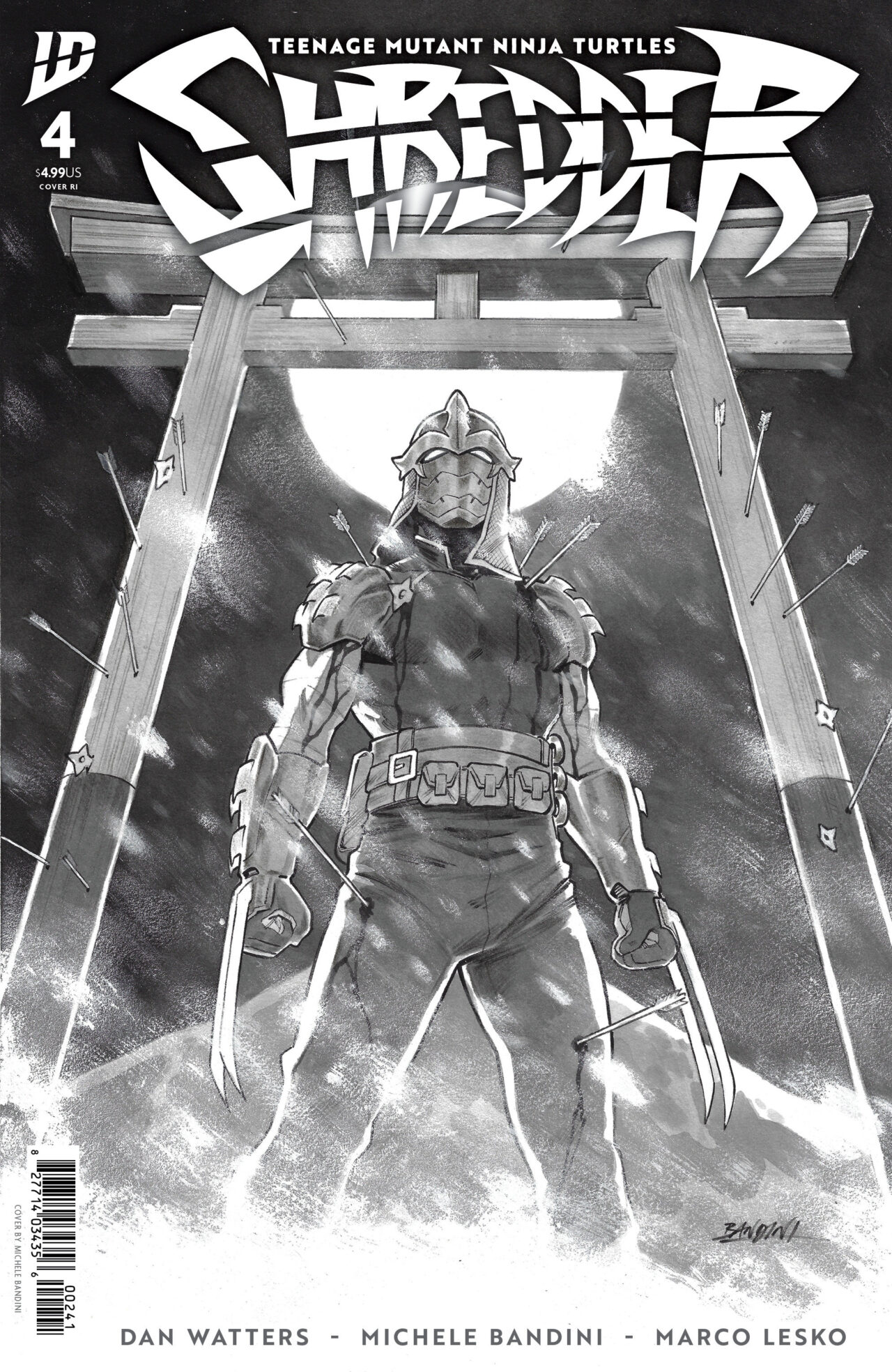 TEENAGE MUTANT NINJA TURTLES Shredder #4 Variant RI (10) (Bandini B&W)