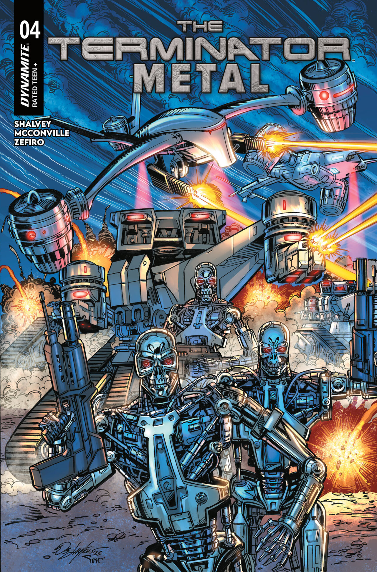 TERMINATOR METAL #4 CVR B BOB LAYTON VAR